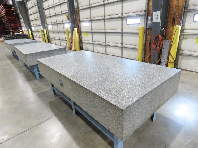 Rock of Ages 4x8' Granite Surface Inspection Plate Table 96x48x14" Grade B Type