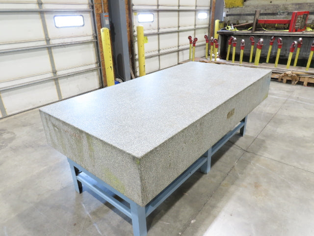 Rock of Ages 4x8' Granite Surface Inspection Plate Table 96x48x14" Grade B Type