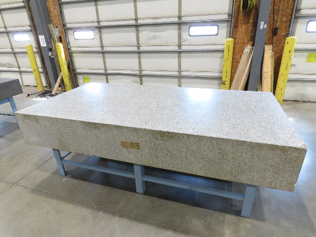 Rock of Ages 4x8' Granite Surface Inspection Plate Table 96x48x14" Grade B Type