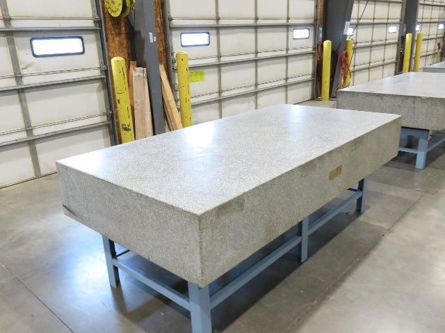 Rock of Ages 4x8' Granite Surface Inspection Plate Table 96x48x14" Grade B Type