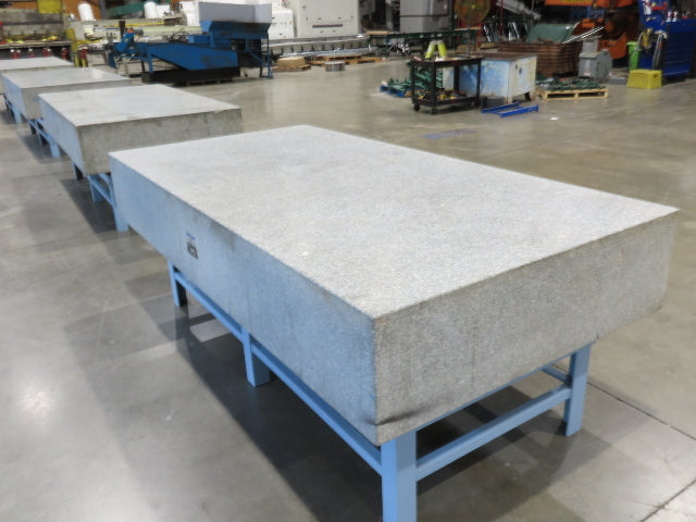 Rock of Ages 4x8' Granite Surface Inspection Plate Table 96x48x14" Grade B Type