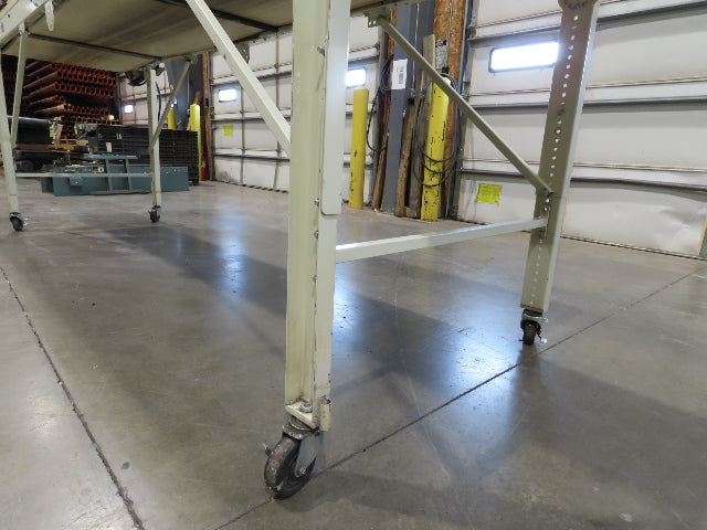 EMI Plastics 35"x 14' Portable Belt Conveyor 29"Bed 230/460V 160FPM 48"Adj Ht