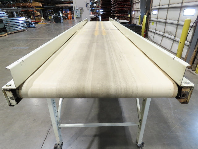 EMI Plastics 35"x 14' Portable Belt Conveyor 29"Bed 230/460V 160FPM 48"Adj Ht