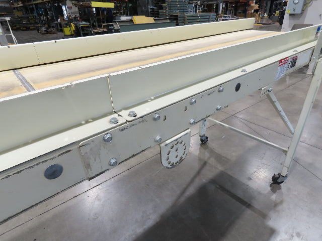 EMI Plastics 35"x 14' Portable Belt Conveyor 29"Bed 230/460V 160FPM 48"Adj Ht