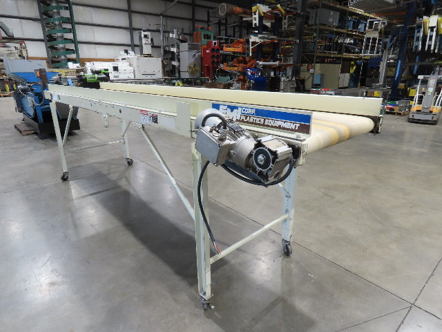 EMI Plastics 35"x 14' Portable Belt Conveyor 29"Bed 230/460V 160FPM 48"Adj Ht