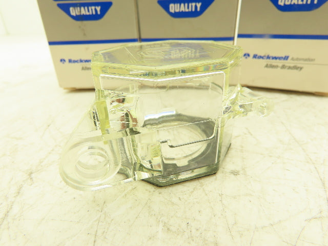 Allen Bradley 800H-NP4 30mm Padlocking Cover Non-Illuminated Pushbutton Lot of 4