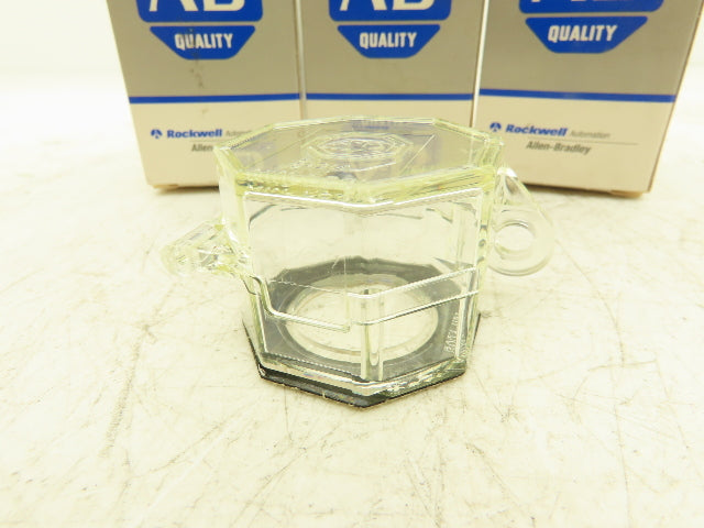 Allen Bradley 800H-NP4 30mm Padlocking Cover Non-Illuminated Pushbutton Lot of 4