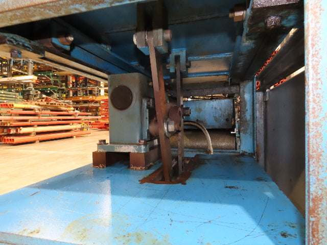 Spartec Steel Parts Conveyor Shaker Feed Bin w/Oiler Pump Mesh Belt & Oil Tank