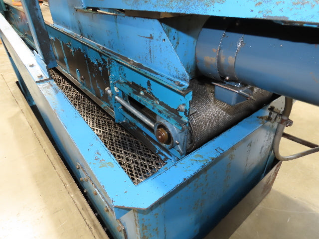 Spartec Steel Parts Conveyor Shaker Feed Bin w/Oiler Pump Mesh Belt & Oil Tank