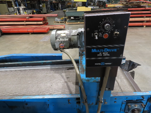 Spartec Steel Parts Conveyor Shaker Feed Bin w/Oiler Pump Mesh Belt & Oil Tank
