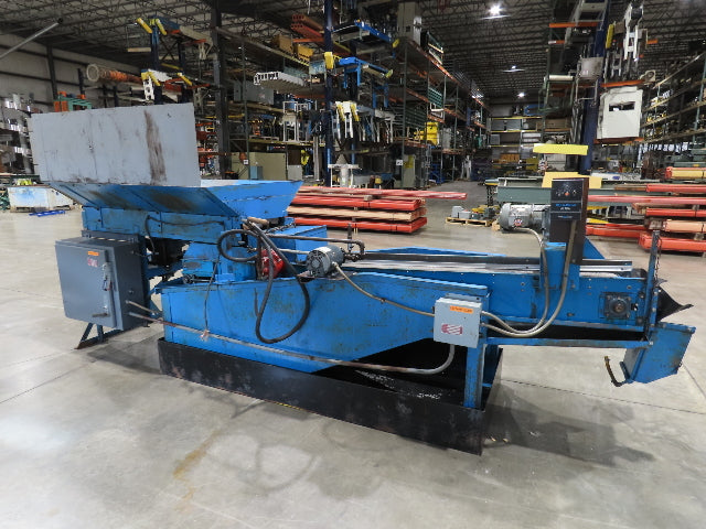 Spartec Steel Parts Conveyor Shaker Feed Bin w/Oiler Pump Mesh Belt & Oil Tank