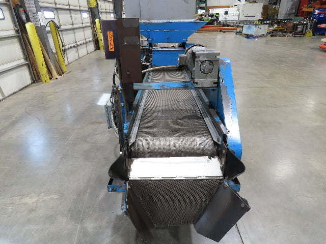 Spartec Steel Parts Conveyor Shaker Feed Bin w/Oiler Pump Mesh Belt & Oil Tank