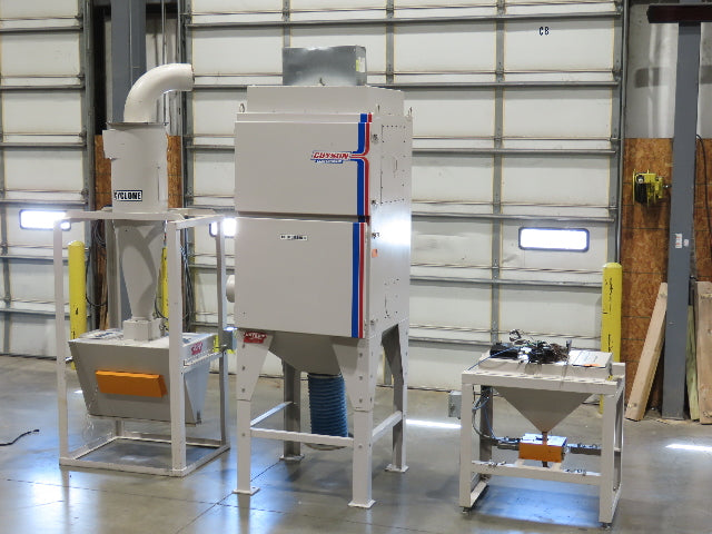 Guyson Opposing Belt Conveyor Glass Blaster Dust Collector Cyclone Media Hopper