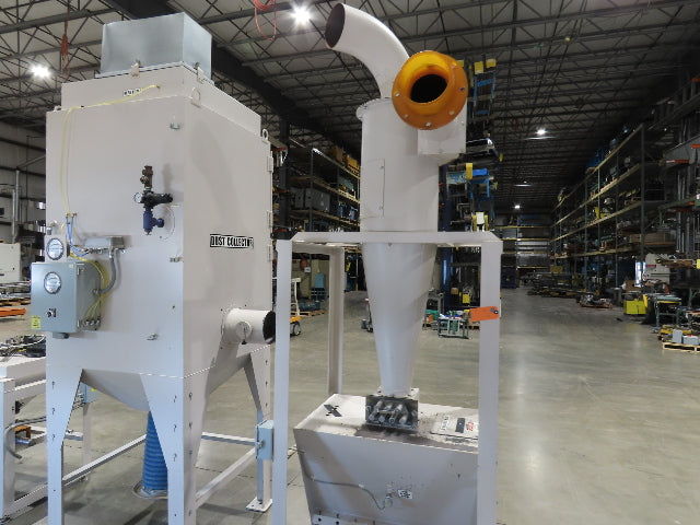 Guyson Opposing Belt Conveyor Glass Blaster Dust Collector Cyclone Media Hopper