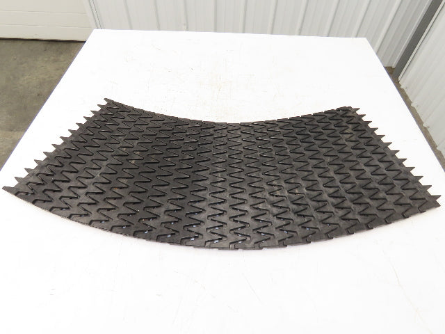 Black Plastic Slat Conveyor Chain Curved 400mm Width 19'L 134pcs