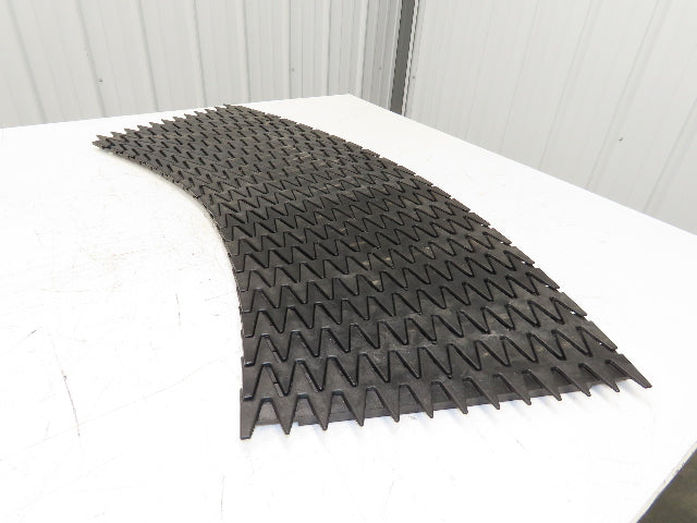 Black Plastic Slat Conveyor Chain Curved 400mm Width 19'L 134pcs