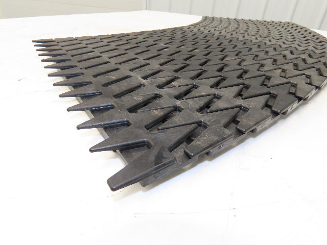 Black Plastic Slat Conveyor Chain Curved 400mm Width 19'L 134pcs