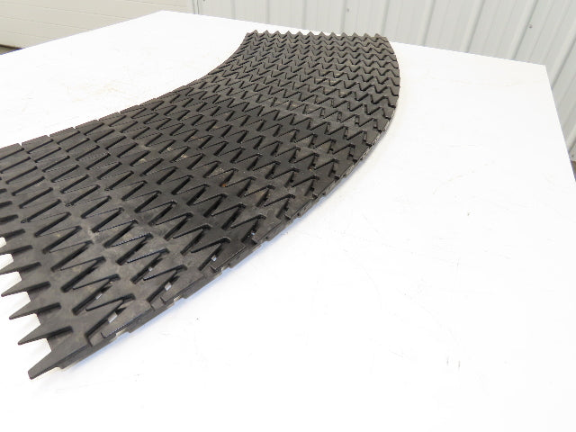 Black Plastic Slat Conveyor Chain Curved 400mm Width 19'L 134pcs