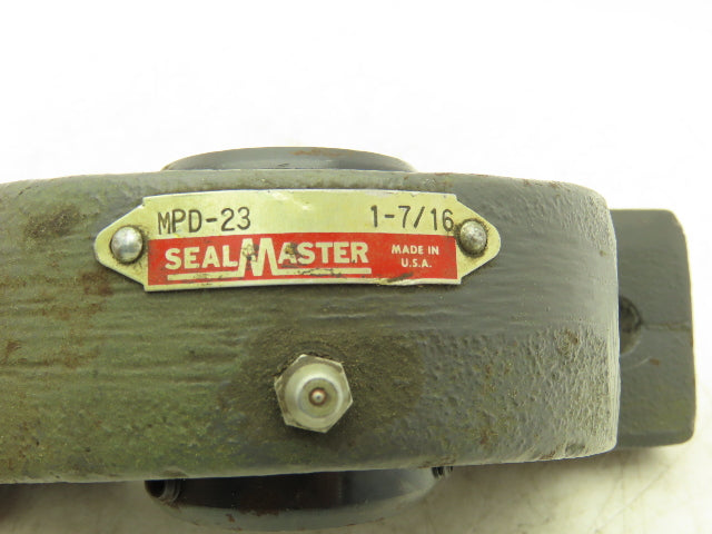 SealMaster MPD-23 Pillow Block Bearing 1 7/16" Bore 2 Bolt Base Insert 3-17D