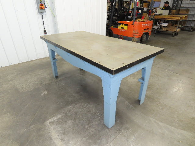 Vintage Precision Steel Welding Layout Table 72x36" Cast Iron 1-11/16" Thick Top