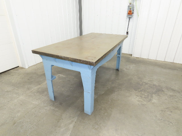 Vintage Precision Steel Welding Layout Table 72x36" Cast Iron 1-11/16" Thick Top