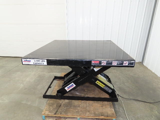 Autoquip 36S25 Hydraulic Scissor Lift Table 2500lb 36" Travel 48x48" Top 1Ph