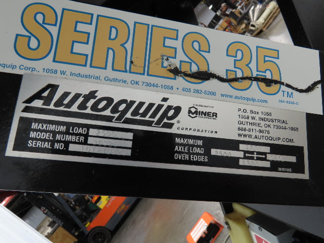Autoquip 36S25 Hydraulic Scissor Lift Table 2500lb 36" Travel 48x48" Top 1Ph