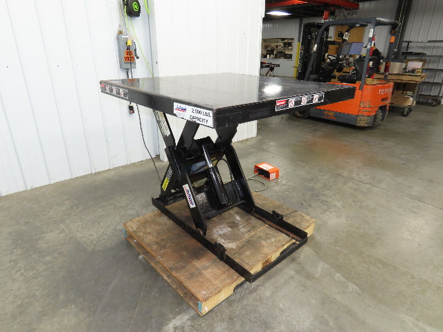 Autoquip 36S25 Hydraulic Scissor Lift Table 2500lb 36" Travel 48x48" Top 1Ph