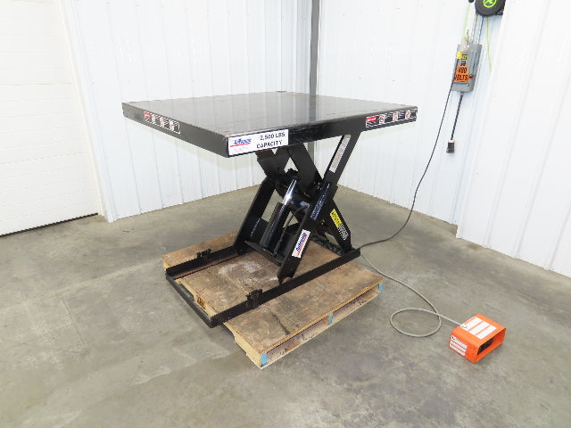 Autoquip 36S25 Hydraulic Scissor Lift Table 2500lb 36" Travel 48x48" Top 1Ph