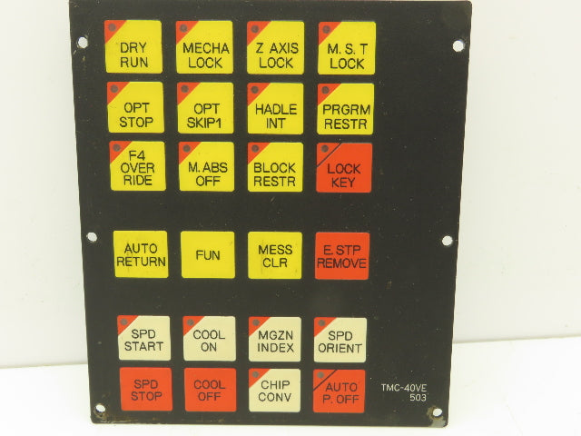 Omron TMC-40VE 503 HMI Operator Axis Control Panel Push Button B2F-24Z4L-503B