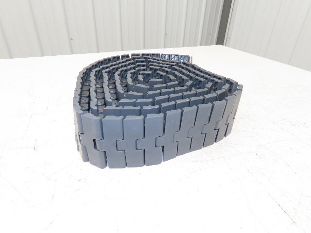 System Plast LFG 2250M-K330FT TableTop Conveyor Chain 3.3"x 10'L Side-Flex Gray