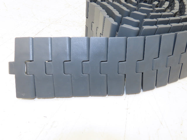 System Plast LFG 2250M-K330FT TableTop Conveyor Chain 3.3"x 10'L Side-Flex Gray