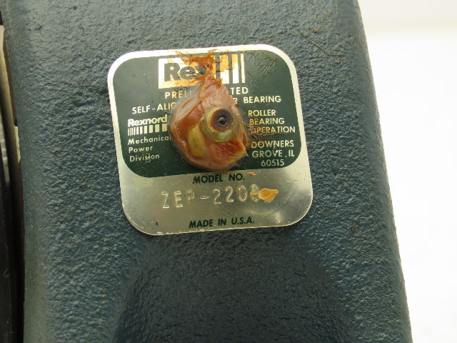 Rex Rexnord ZEP2208 Pillow Block Self Aligning Roller Bearings 2 1/2" Bore