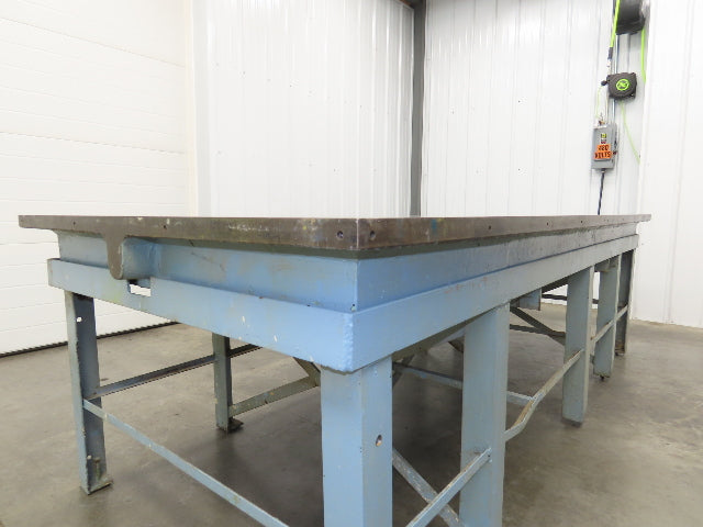 Vintage Precision Steel Welding Layout Table 109x48" Cast Iron 1-1/2" Thick Top