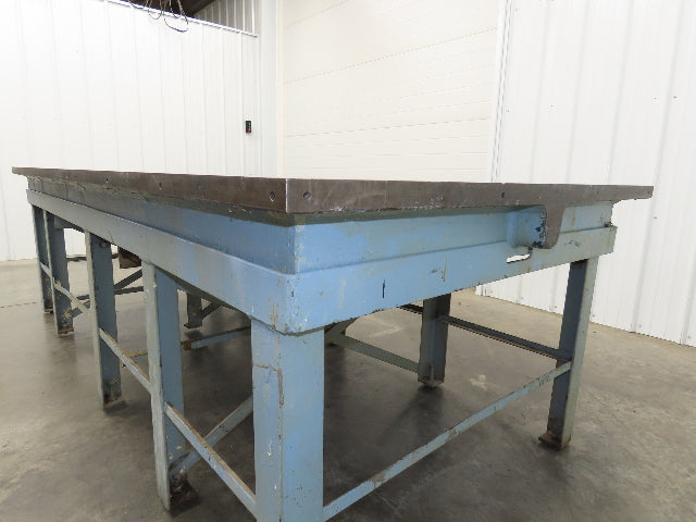 Vintage Precision Steel Welding Layout Table 109x48" Cast Iron 1-1/2" Thick Top