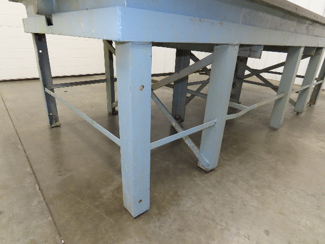 Vintage Precision Steel Welding Layout Table 109x48" Cast Iron 1-1/2" Thick Top