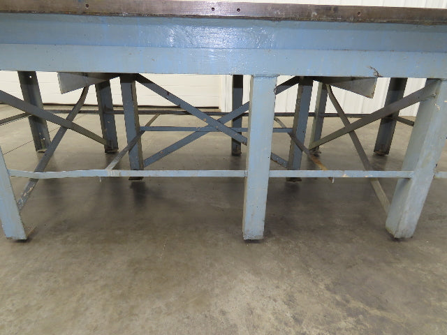 Vintage Precision Steel Welding Layout Table 109x48" Cast Iron 1-1/2" Thick Top