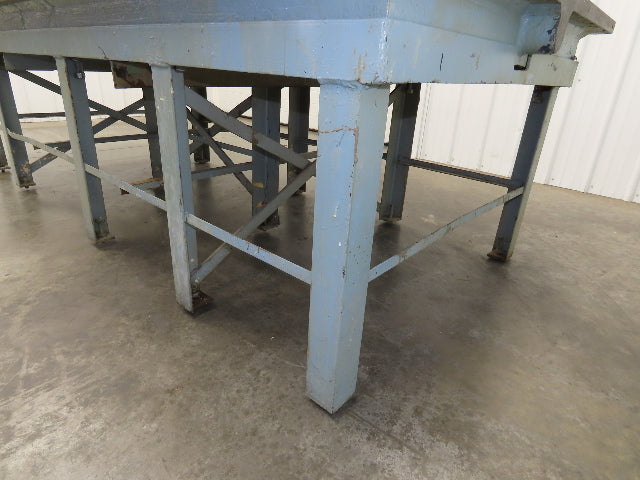 Vintage Precision Steel Welding Layout Table 109x48" Cast Iron 1-1/2" Thick Top