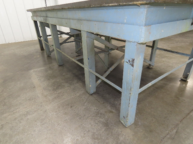 Vintage Precision Steel Welding Layout Table 109x48" Cast Iron 1-1/2" Thick Top