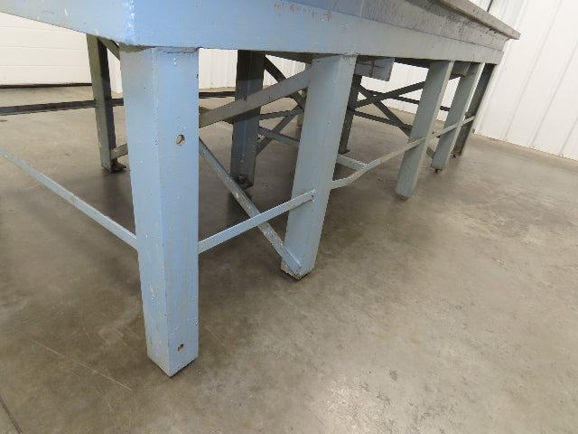 Vintage Precision Steel Welding Layout Table 109x48" Cast Iron 1-1/2" Thick Top