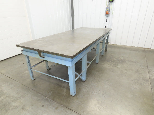 Vintage Precision Steel Welding Layout Table 109x48" Cast Iron 1-1/2" Thick Top