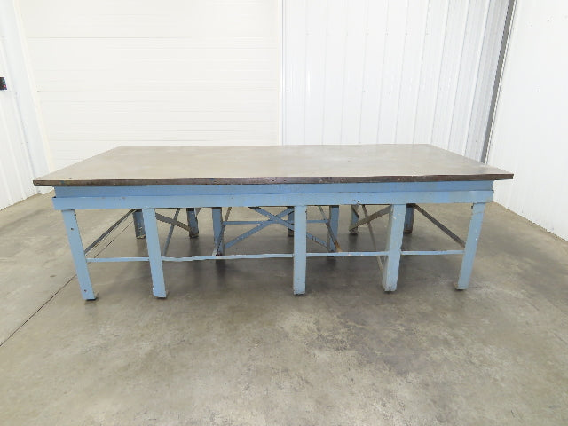 Vintage Precision Steel Welding Layout Table 109x48" Cast Iron 1-1/2" Thick Top