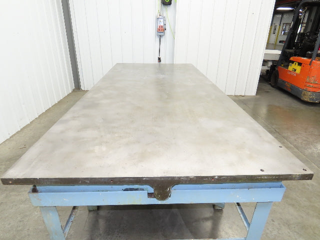 Vintage Precision Steel Welding Layout Table 109x48" Cast Iron 1-1/2" Thick Top