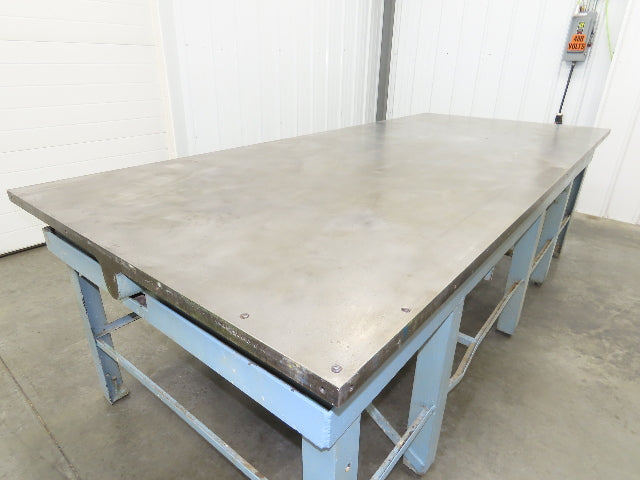 Vintage Precision Steel Welding Layout Table 109x48" Cast Iron 1-1/2" Thick Top
