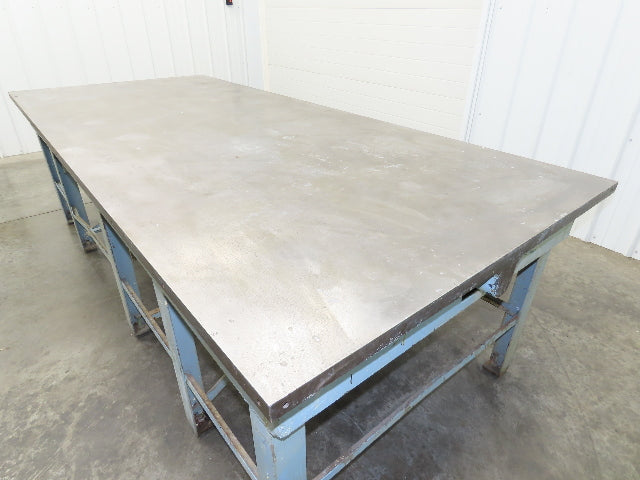 Vintage Precision Steel Welding Layout Table 109x48" Cast Iron 1-1/2" Thick Top