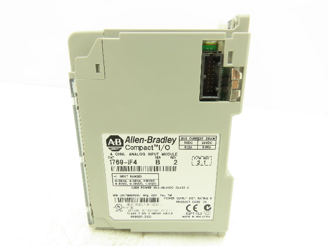 Allen Bradley 1769-IF4 Compact I/O Analog Input Module 24VDC Ser B Rev 2 F/W 2.1
