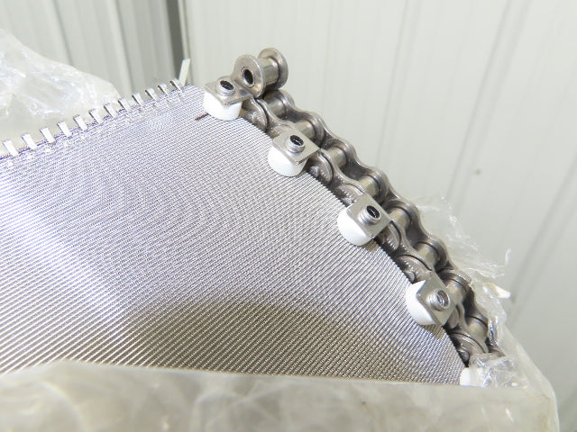 Lumsden 80 Micron Food Grade Oil Filter Oven Fryer Conveyor Belt 37.5"W 13' 7"L