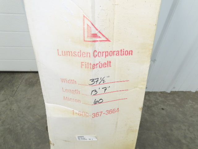 Lumsden 60 Micron Food Grade Oil Filter Oven Fryer Conveyor Belt 37.5"W 13' 7"L