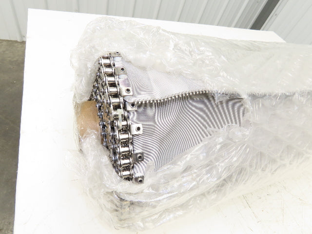 Lumsden 60 Micron Food Grade Oil Filter Oven Fryer Conveyor Belt 37.5"W 13' 7"L