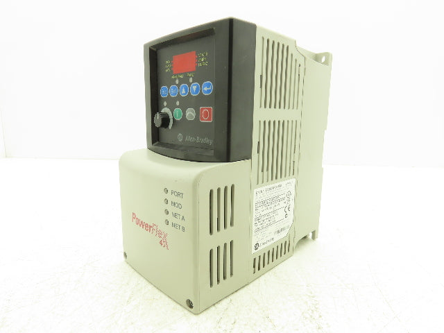 Allen Bradley 22B-D4P0N104 PowerFlex 40 VFD 2Hp 460V 3Ph w/ Ethernet-IP Adapter